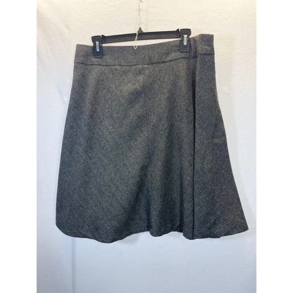 Dalia Collection Women Petite Wool Blend Herringbone‎ A-Line Midi Skirt Size 14P - Picture 4 of 7